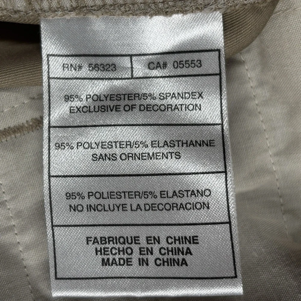 Nike Golf Pants Mens 34x32 Khaki Fit Dry Flat Front Straight Leg 319685-235